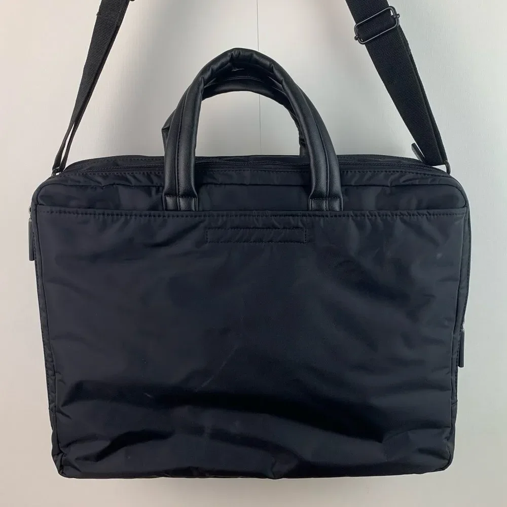 VAIO Sony black nylon shoulder crossbody messenger laptop bag briefcase